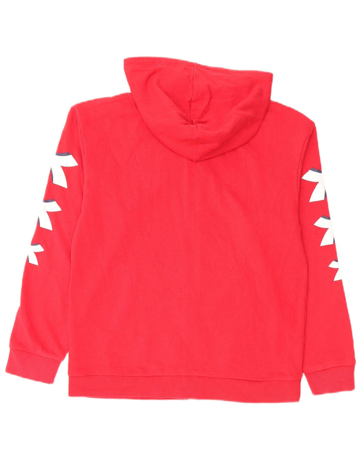 Felpa con cappuccio e zip grafica DIADORA da bambino 11-12 anni XL in cotone rosso