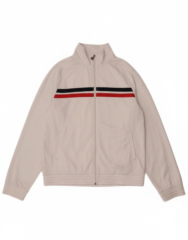 Giacca da ginnastica da uomo Fila 2XL poliestere a righe bianche