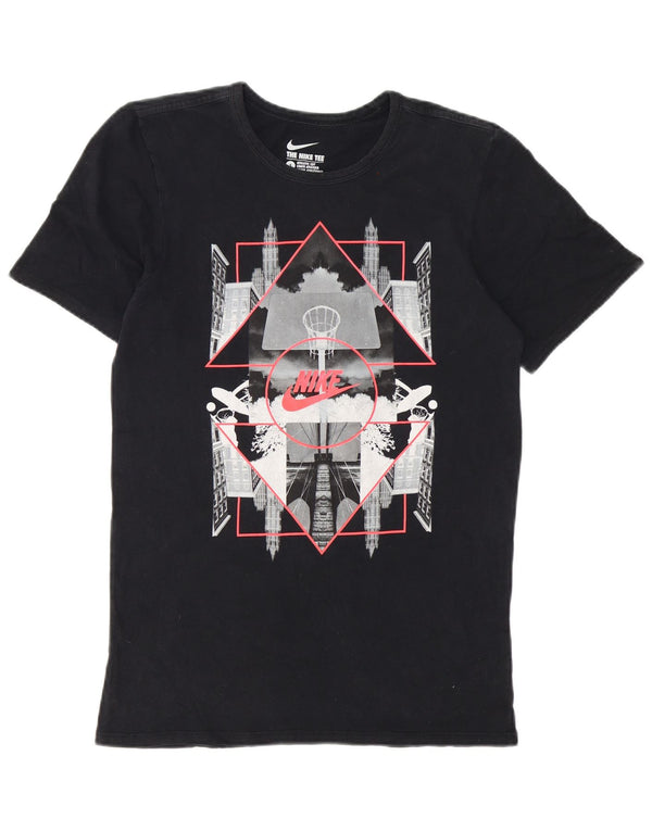 T-shirt grafica Nike da uomo con taglio atletico, piccola, nera