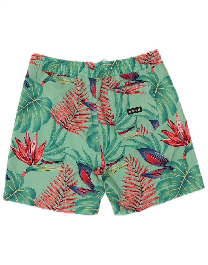 Pantaloncini da bagno da uomo HURLEY Poliestere floreale verde medio