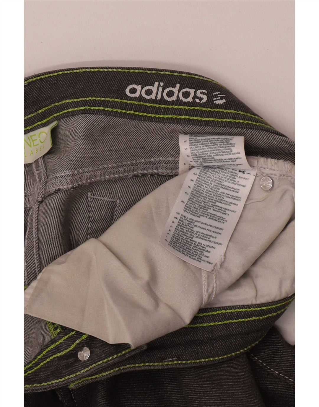 Jeans slim da donna Adidas Neo Label W32 L32 cotone grigio