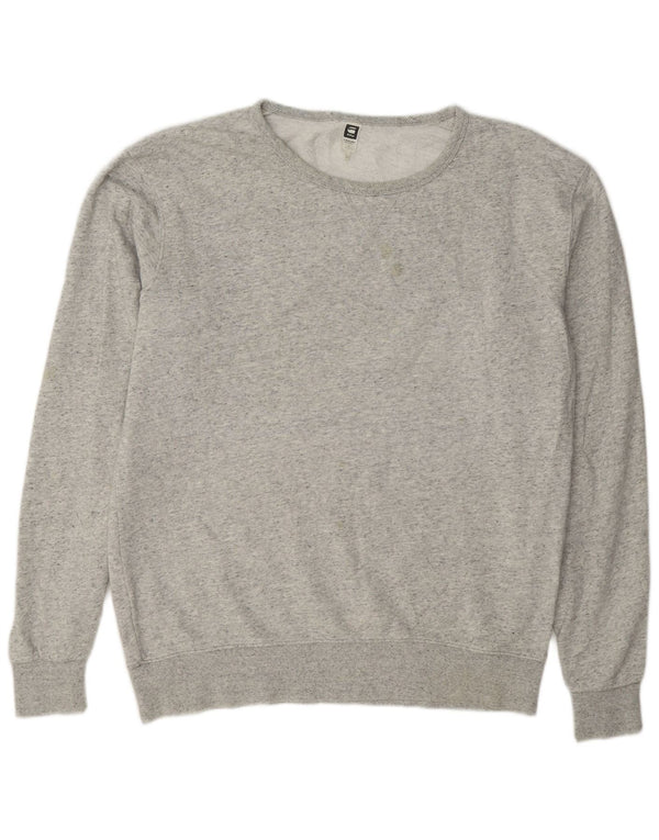 G-Star Mens Sweatshirt Jumper 2XL Grey Flecked Cotton