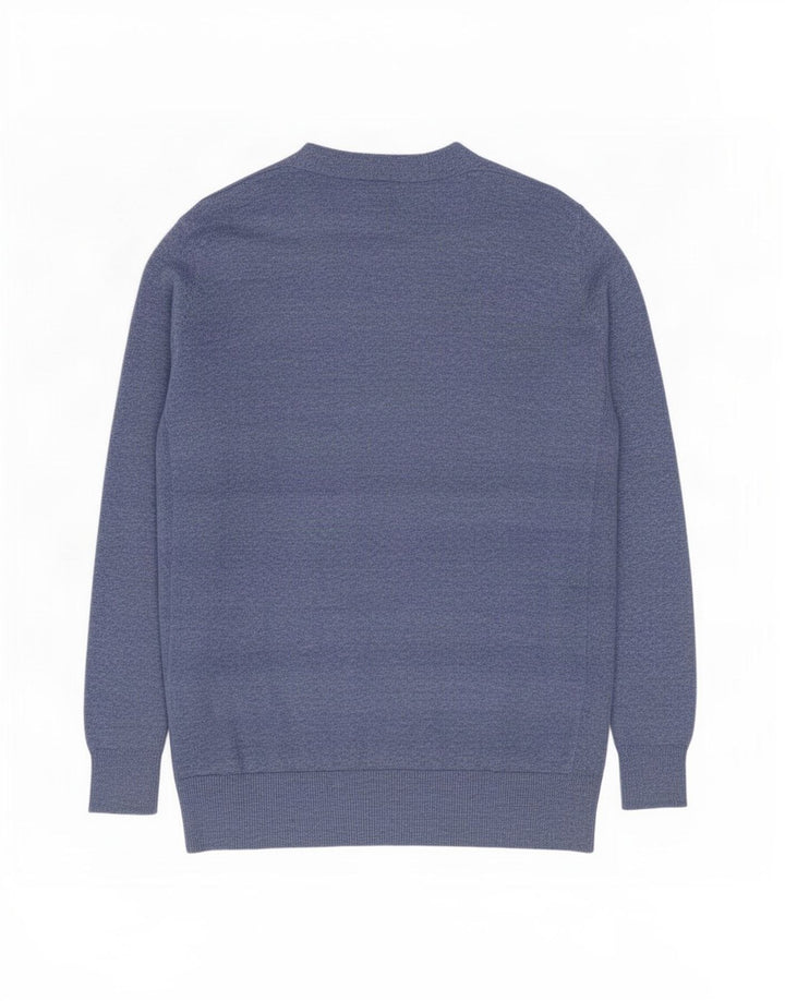 Maglione cardigan aperto da donna Marks & Spencer UK 12 blu medio screziato