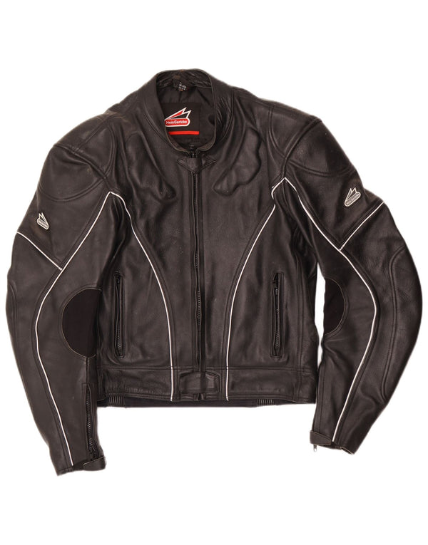 Hein Gericke Giacca da pilota in pelle Motorstyle da uomo UK 34 XS Pelle nera