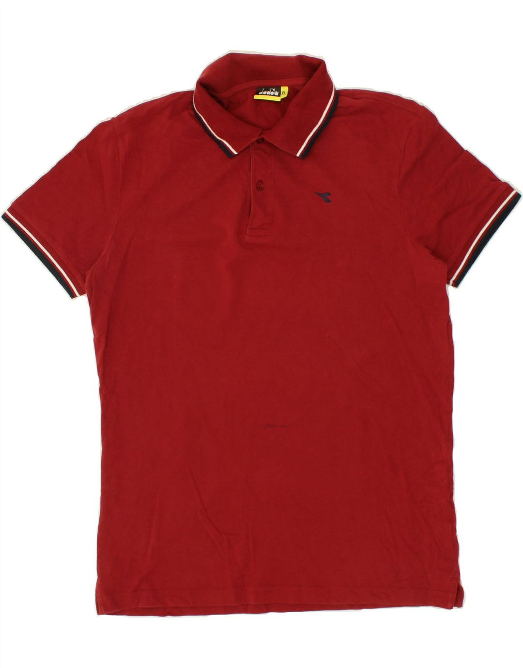 DIADORA Mens Polo Shirt XL Red Cotton Vintage Diadora and Second-Hand Diadora from Messina Hembry 