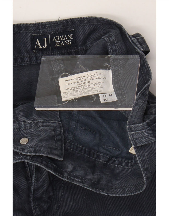 Pantaloni casual da uomo larghi ARMANI IT 48 medio W32 L30 blu navy