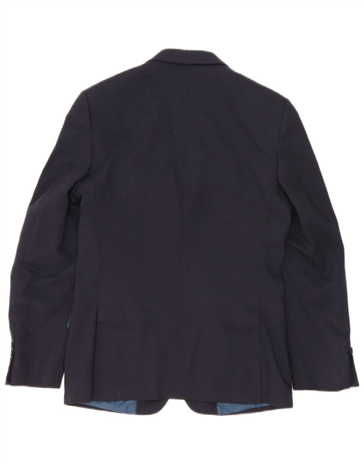 MARKS & SPENCER Giacca blazer da uomo a 2 bottoni UK 36 piccola blu navy