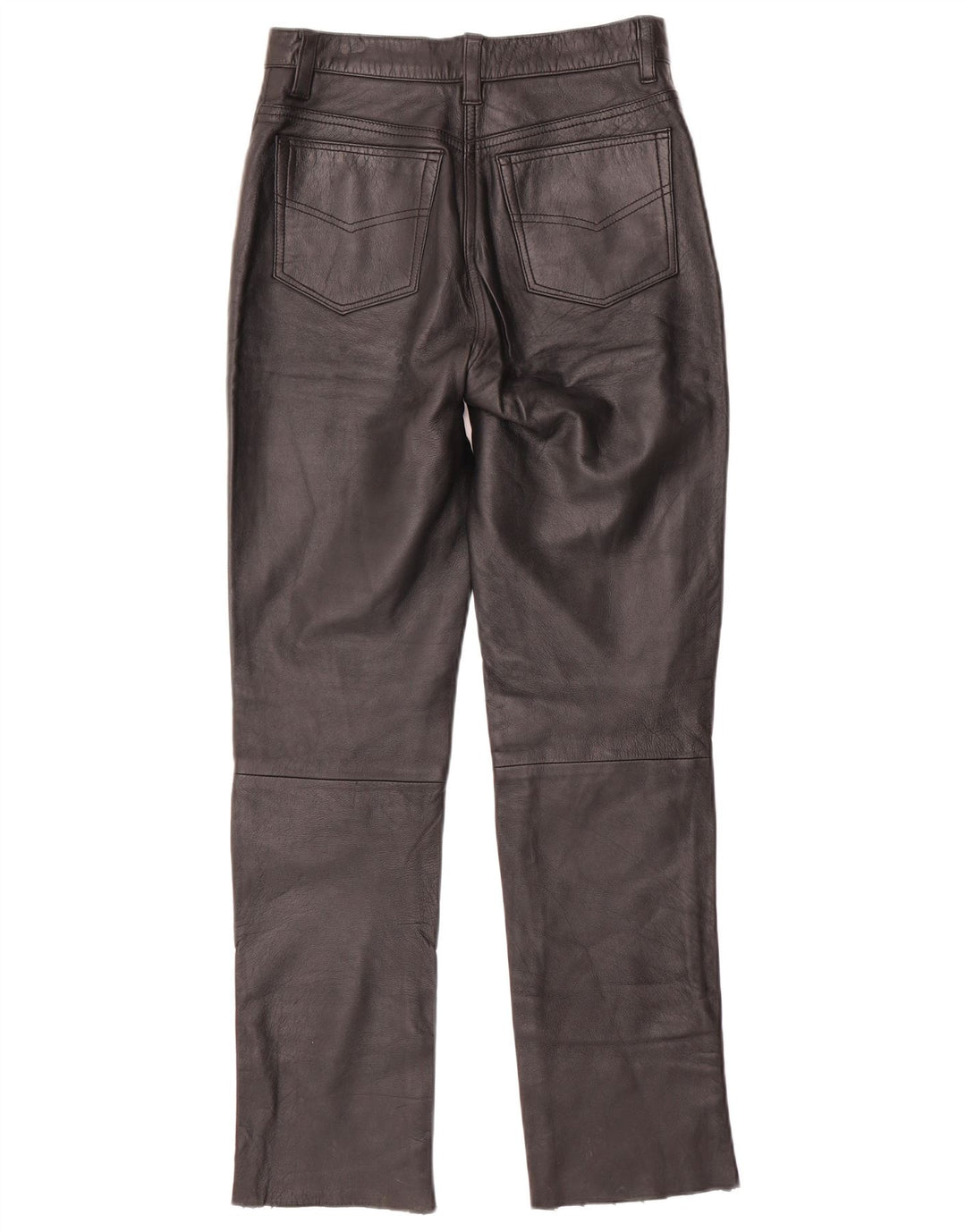 Pantaloni slim in pelle da donna VINTAGE W28 L30 neri