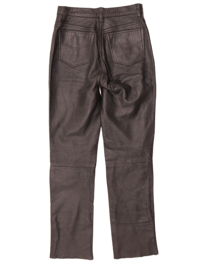 Pantaloni slim in pelle da donna VINTAGE W28 L30 neri