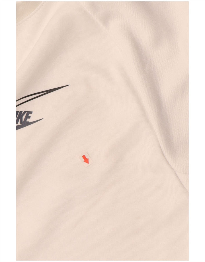 Felpa grafica da uomo NIKE Air Max, maglione medio, poliestere bianco