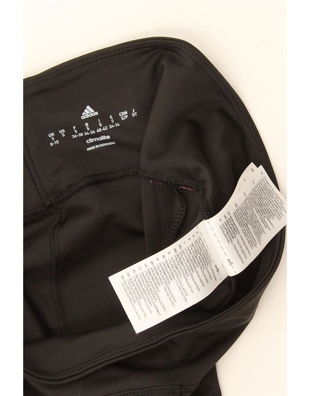 Leggings Adidas Climalite da donna UK 8/10 Piccolo poliestere nero