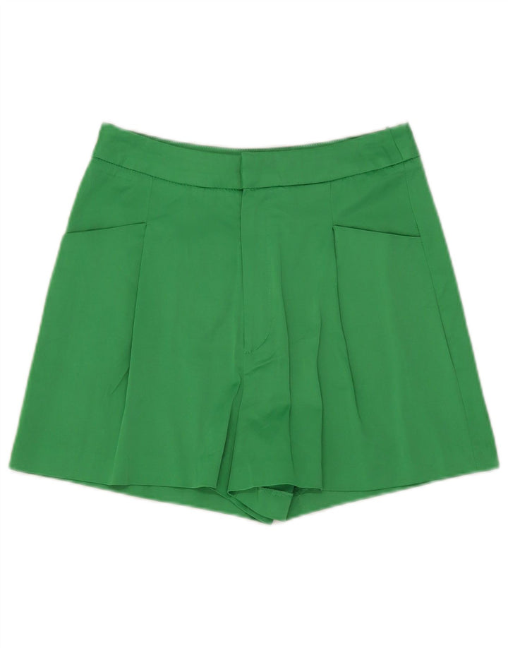 Pantaloncini casual a vita alta da donna Zara piccoli W26 poliestere verde