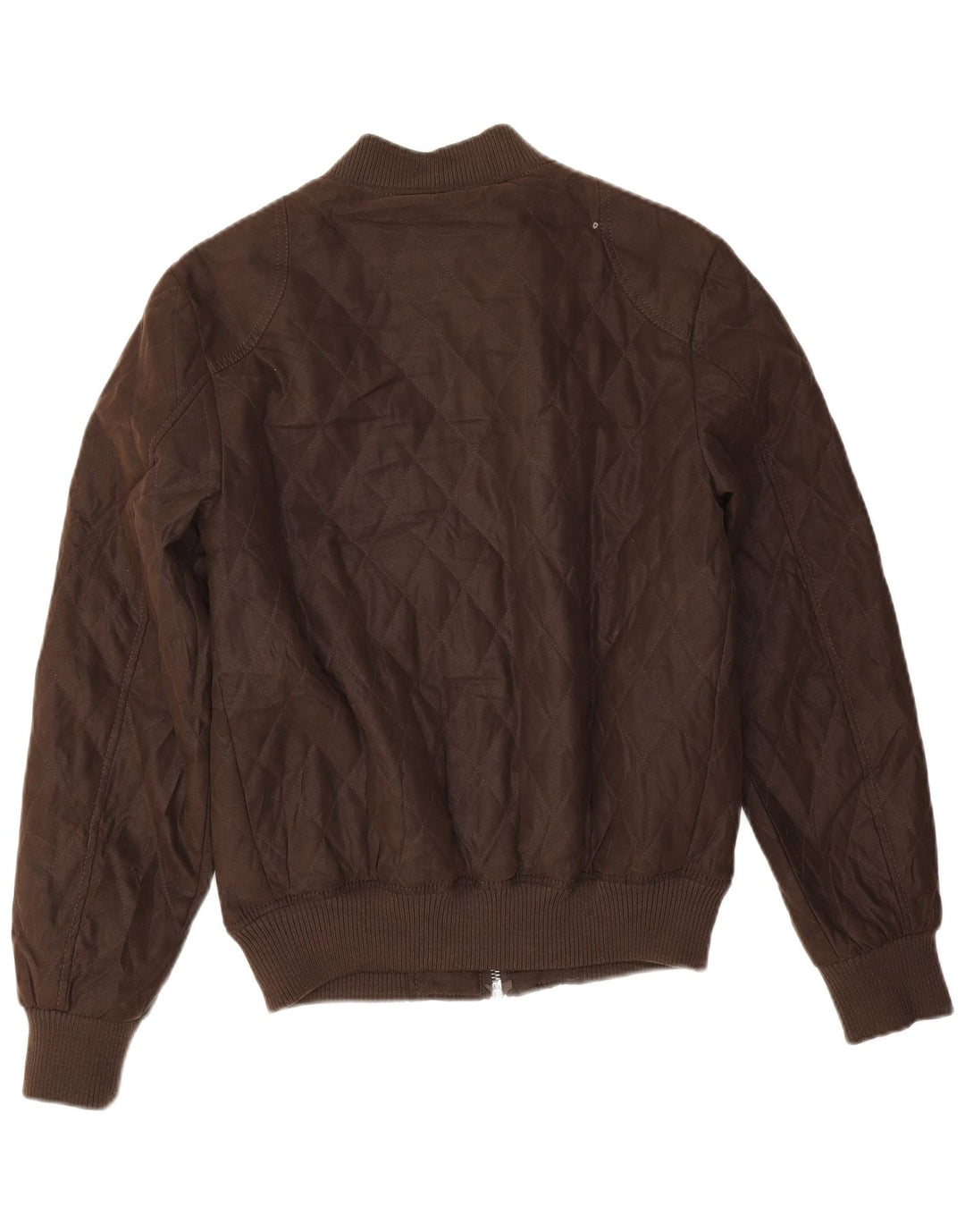 Giubbotto bomber trapuntato da uomo Zara UK 38 Poliestere marrone medio