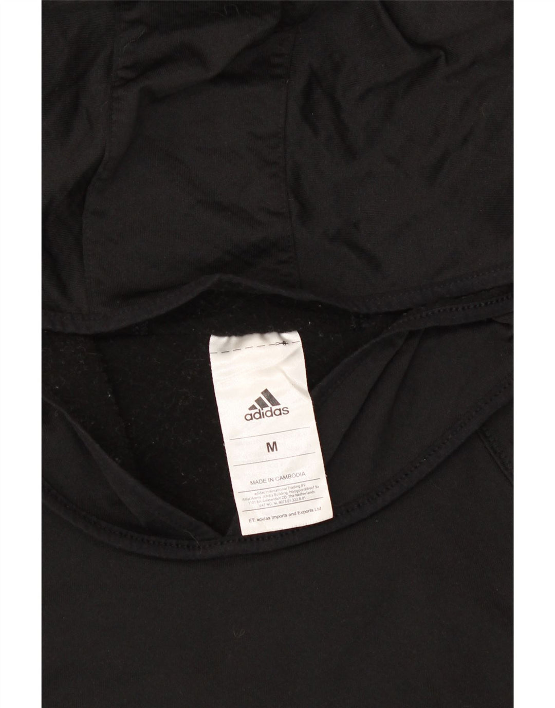 ADIDAS Womens Hooded Top Long Sleeve UK 12 Medium Black Polyester Vintage Adidas and Second-Hand Adidas from Messina Hembry 
