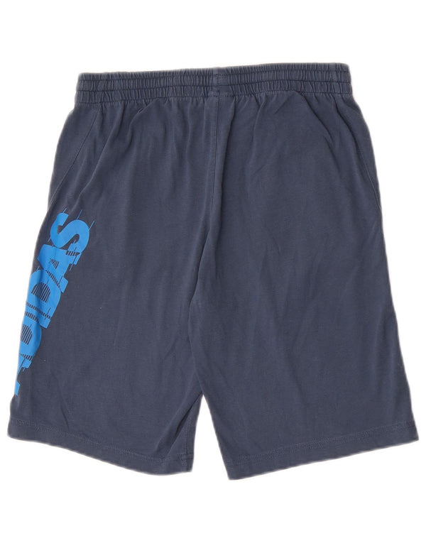 Pantaloncini sportivi Adidas da ragazzo con grafica 13-14 anni in cotone blu navy