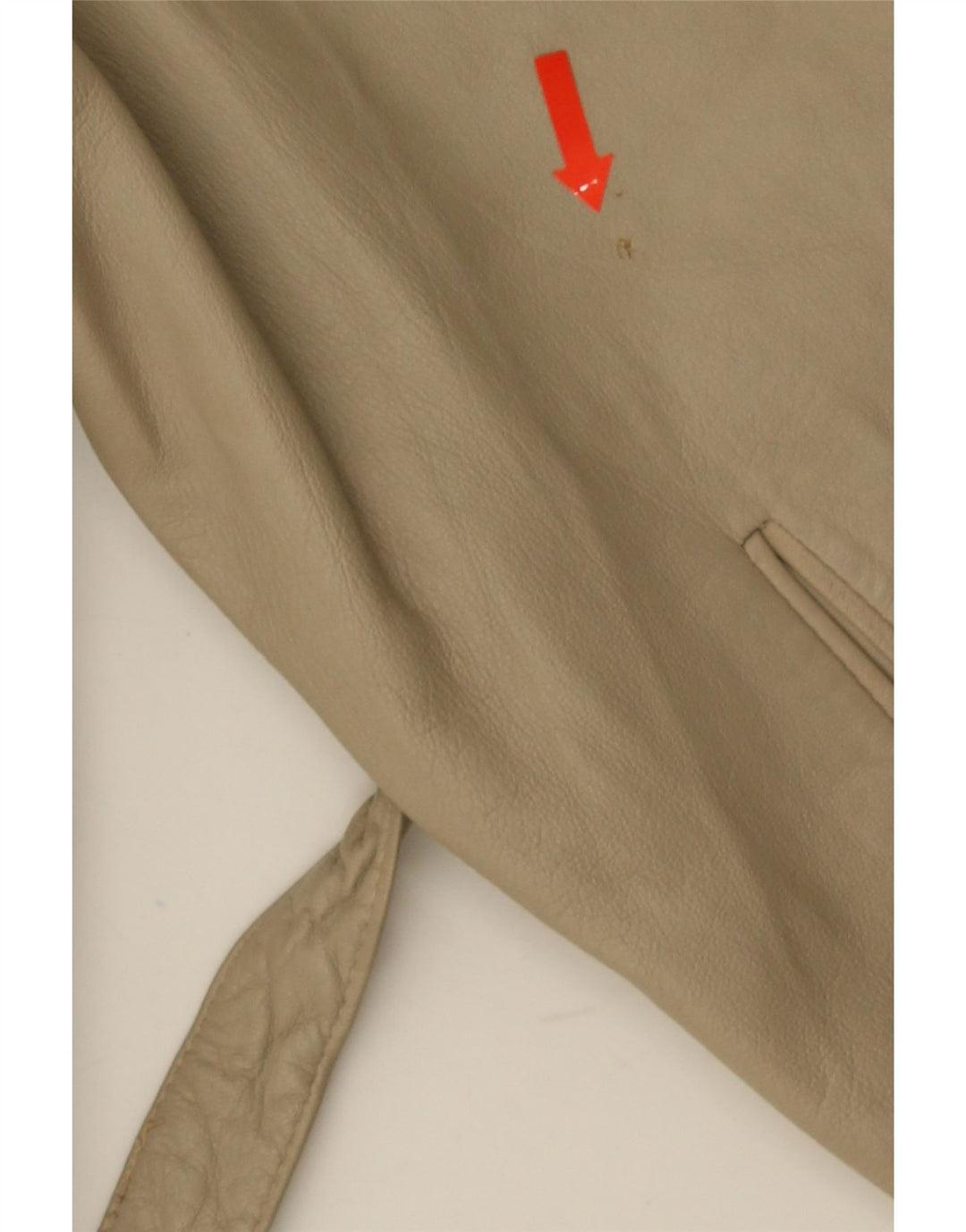 Giacca in pelle vintage da donna EU 40 Beige medio