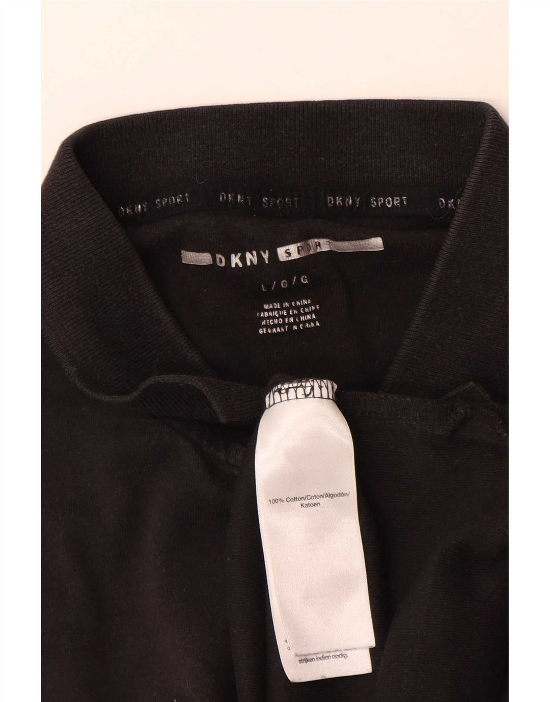 Polo da uomo Dkny grande in cotone nero