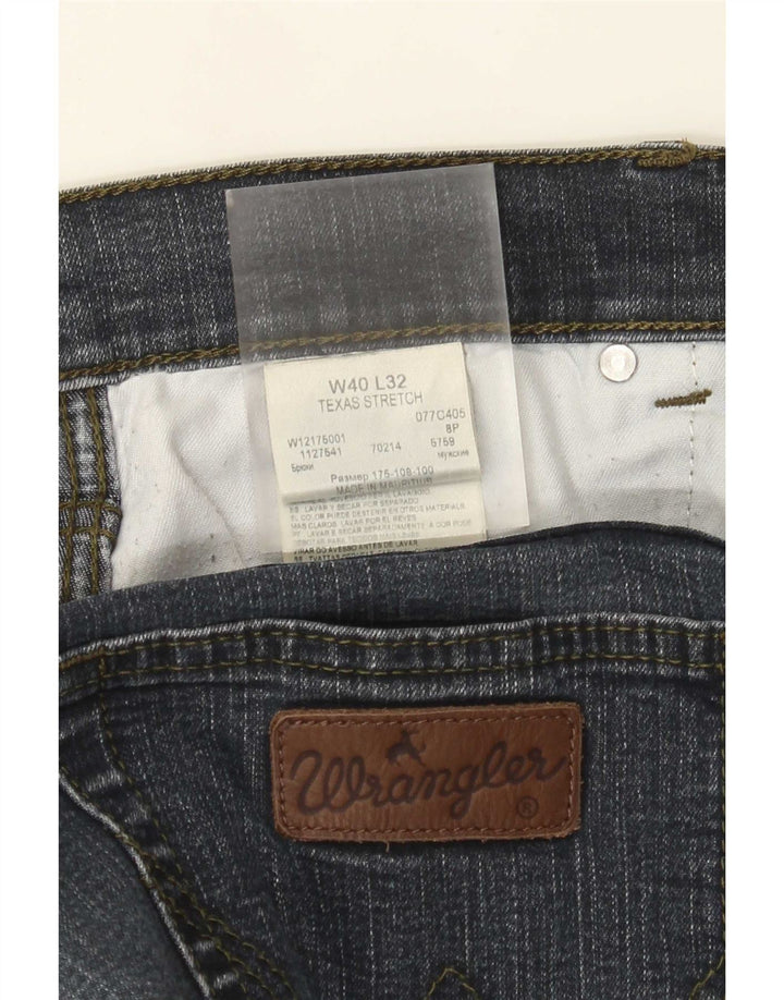 Jeans dritti elasticizzati Texas Wrangler da uomo W40 L32 cotone blu