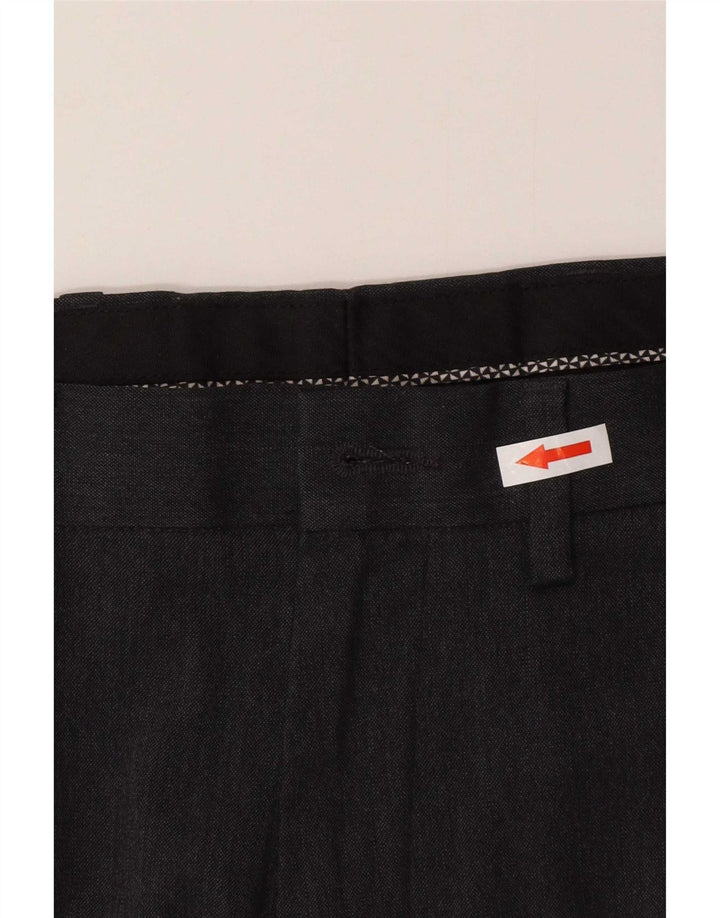 Pantaloni chino slim da uomo Marks & Spencer W32 L33 poliestere grigio