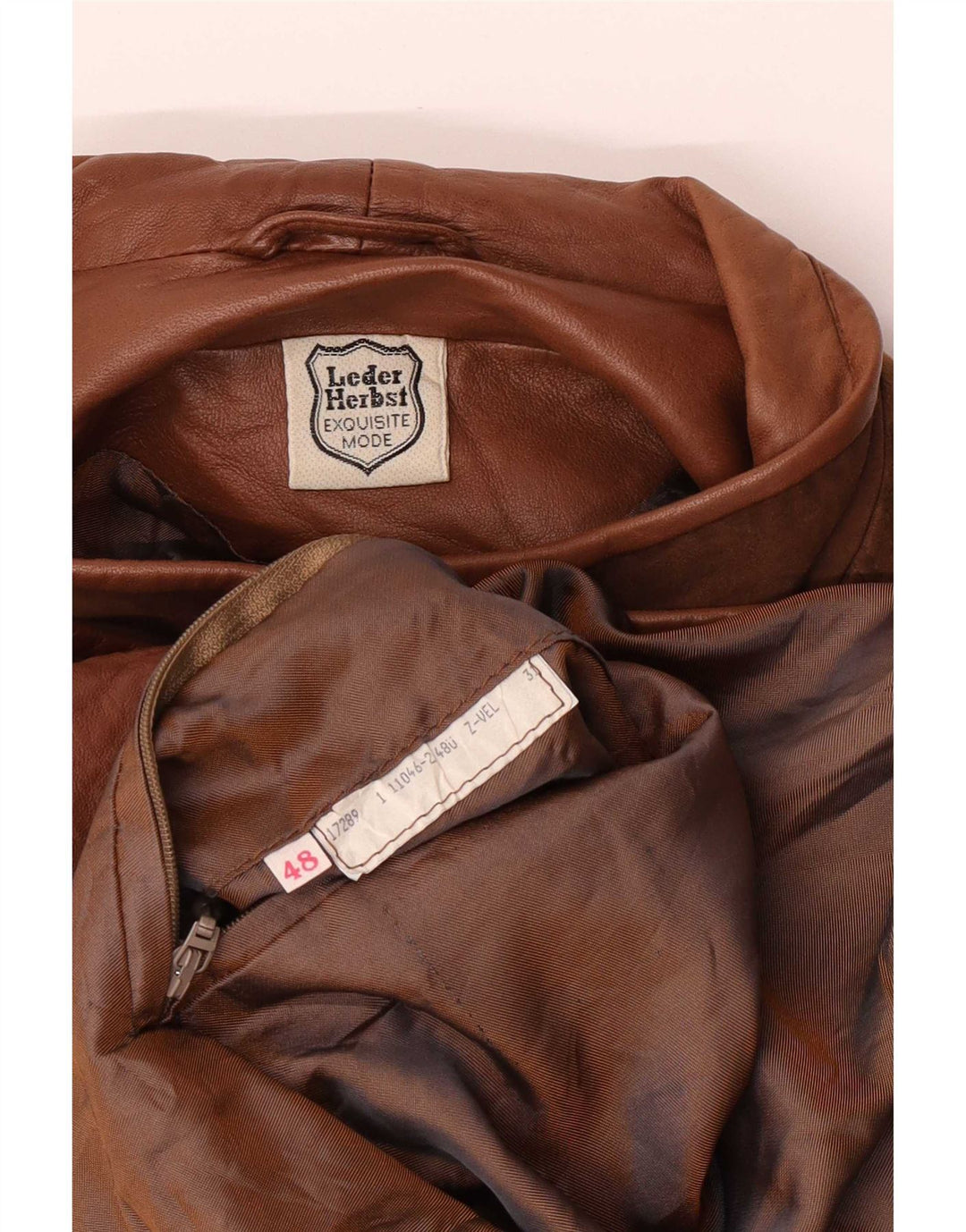 Giacca in pelle da donna Leder Herbst UK 18 XL Marrone Classica