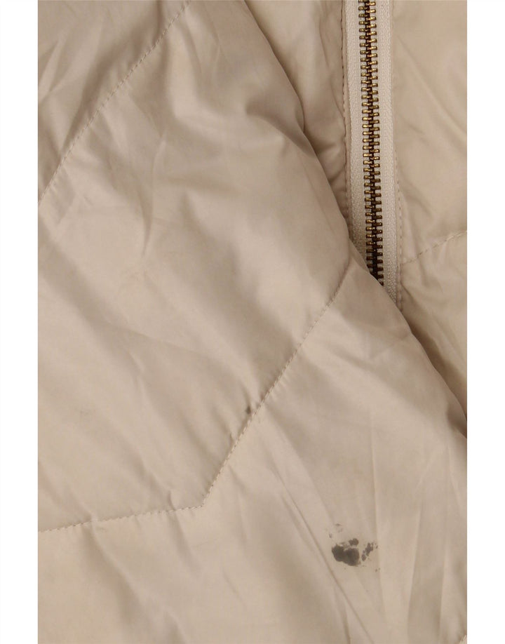 Cappotto imbottito oversize con cappuccio da donna Marks & Spencer UK 14 medio bianco sporco