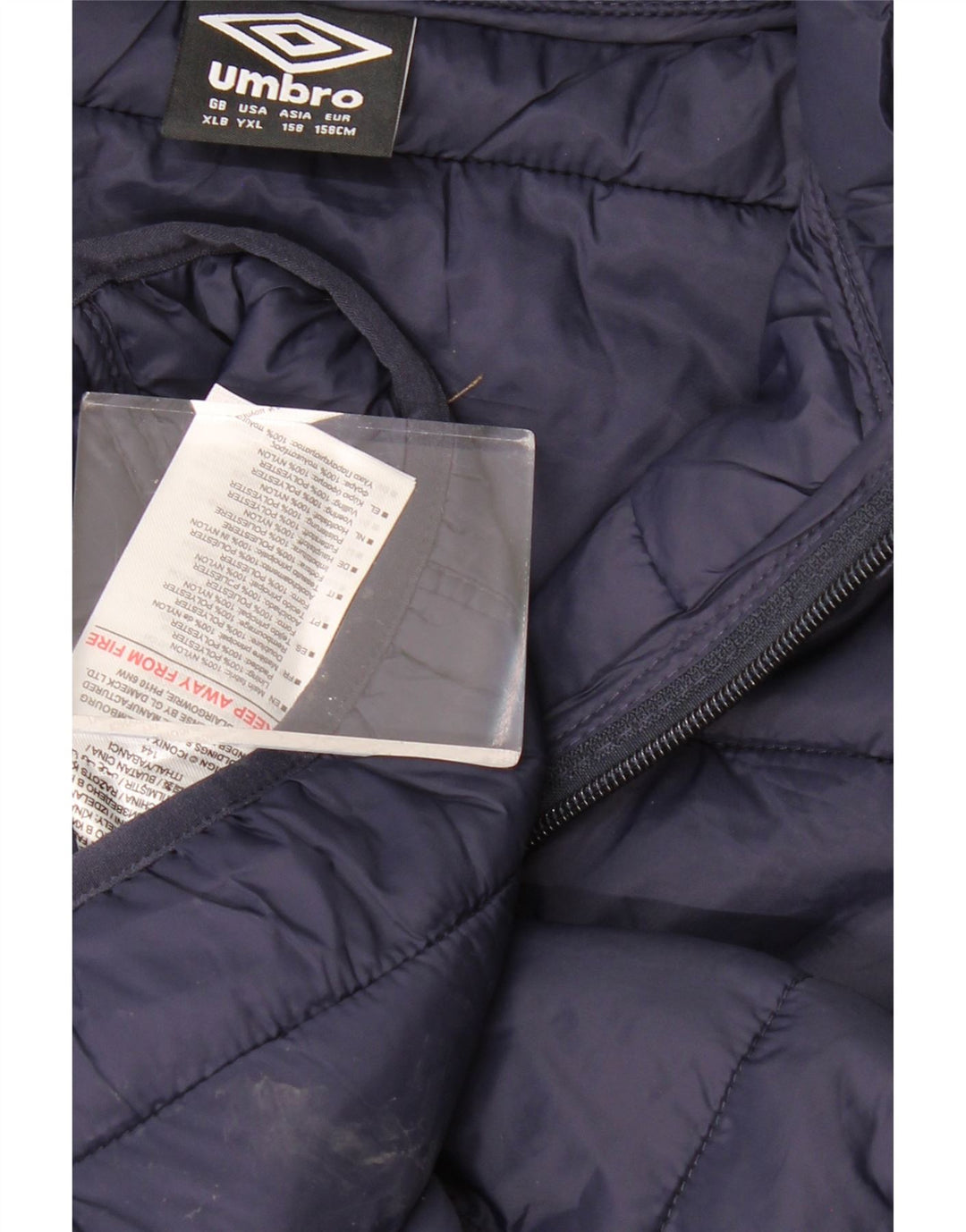 Gilet imbottito per ragazzi UMBRO 13-14 anni XL nylon blu navy