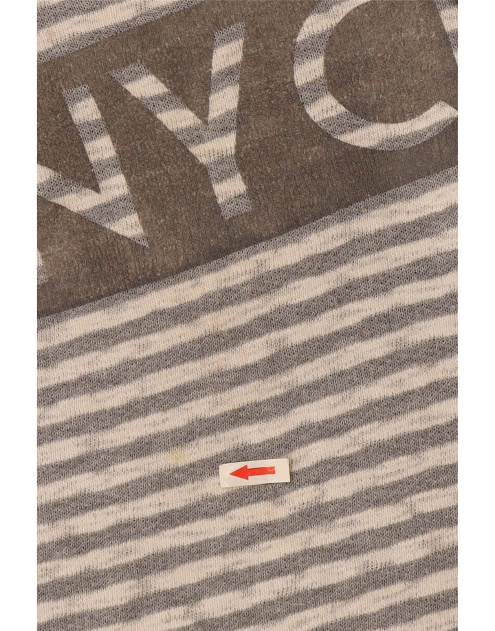 Top grafico Zara da bambino a maniche lunghe 9-10 anni in cotone a righe grigie