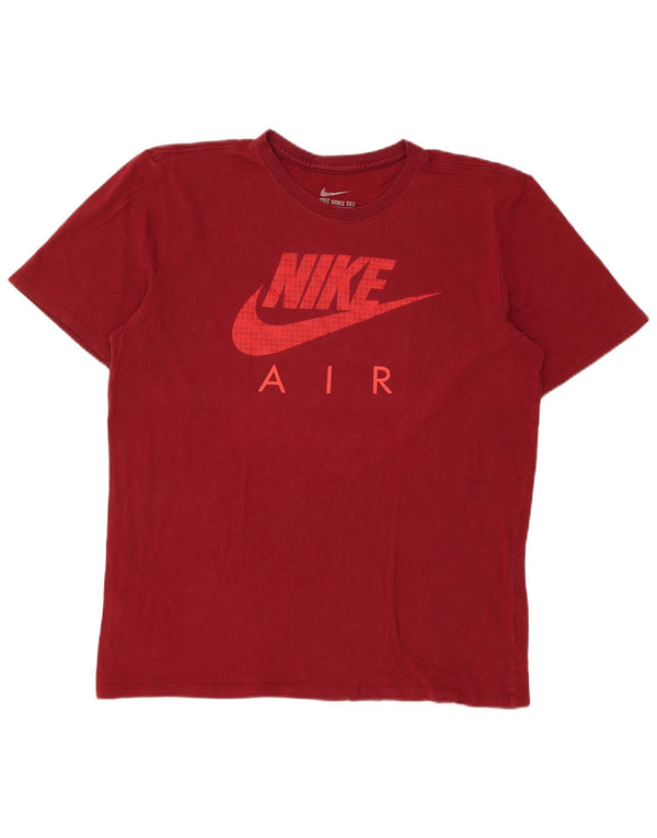 T-shirt grafica da donna Nike Top UK 12 cotone bordeaux medio