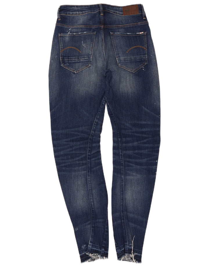 Jeans slim invecchiati da donna G-Star W24 L32 cotone blu
