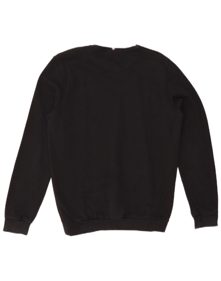 Felpa da uomo LE COQ SPORTIF Maglia media in cotone nero