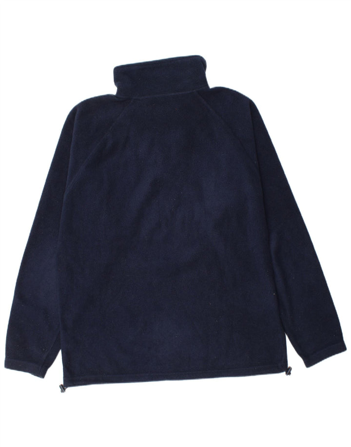 Maglione in pile da uomo Kappa con zip e collo grande in poliestere blu navy