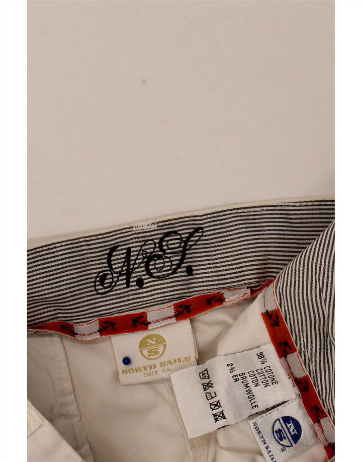 Pantaloni chino dritti da donna North Sails IT 44 medio W32 L25 bianco