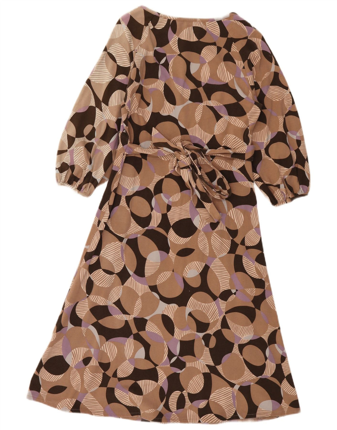 Abito a trapezio da donna Fenn Wright Manson UK 8 piccolo cotone geometrico beige
