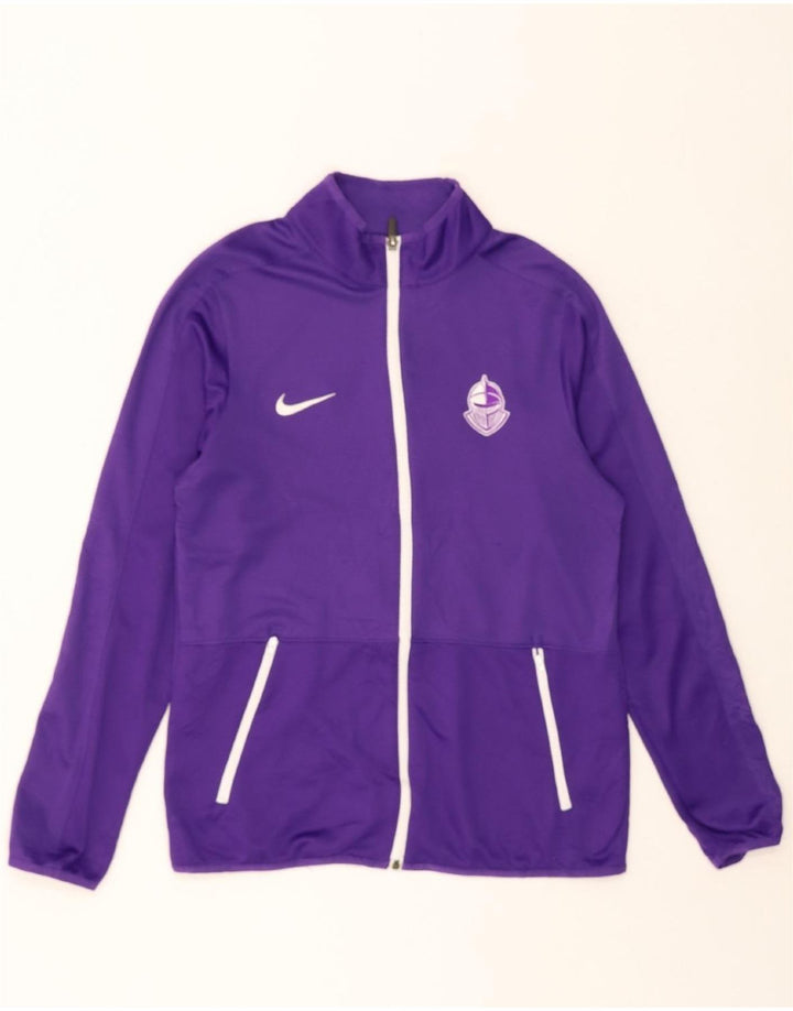 NIKE Womens Spartans Graphic Tracksuit Top Jacket UK 14 Medium Purple Vintage Nike and Second-Hand Nike from Messina Hembry 