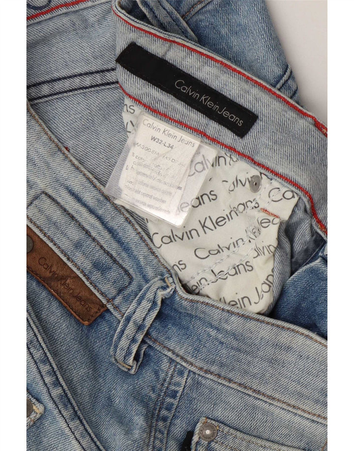 Jeans dritti da uomo Calvin Klein W32 L34 cotone blu