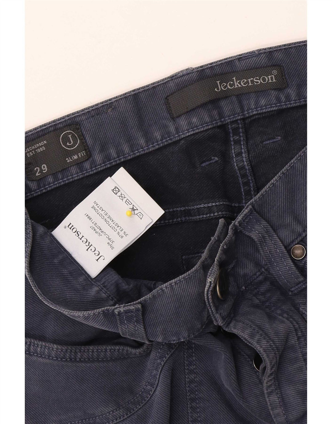 Jeans slim da uomo Jeckerson W29 L30 cotone blu navy