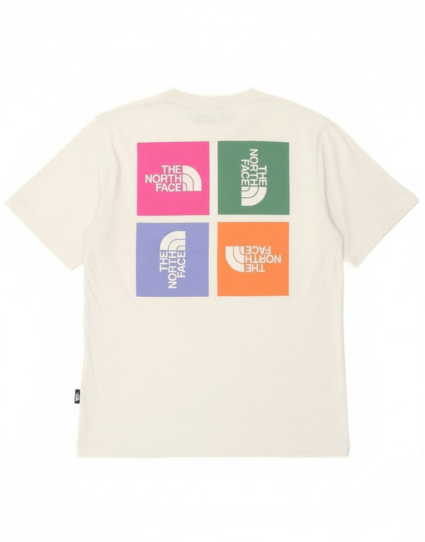 T-shirt grafica da donna The North Face Top UK 14 cotone bianco medio