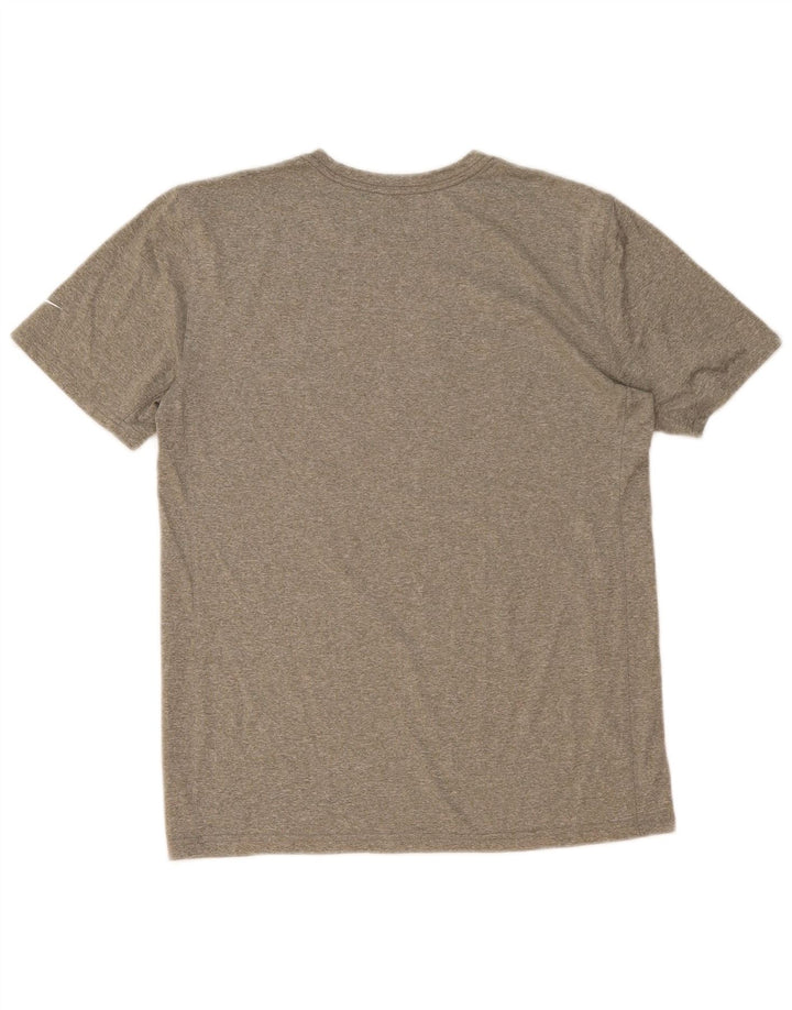 NIKE T-shirt grafica da uomo Dri Fit Top verde medio screziato