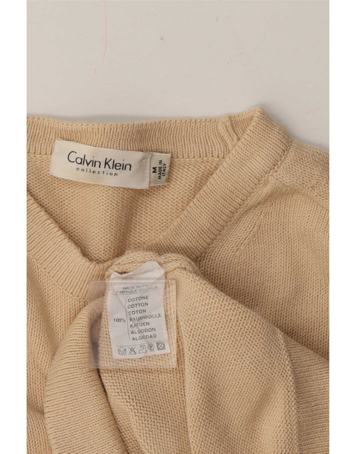 Maglione maglione girocollo vestibilità regolare da donna Calvin Klein UK 12 Beige medio