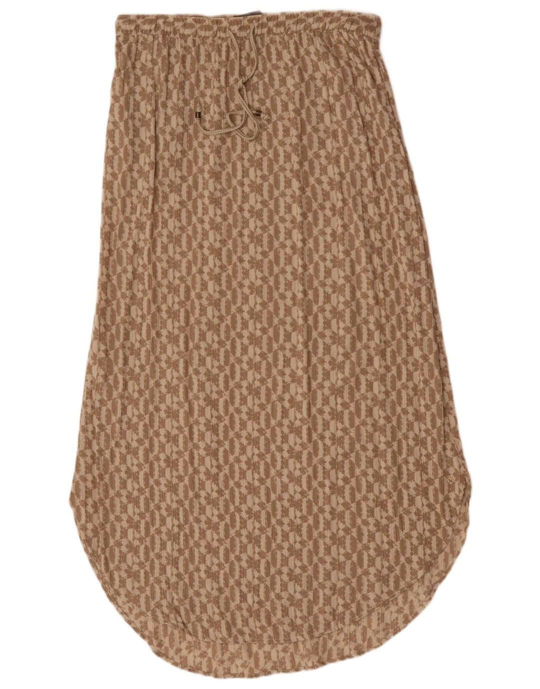 Gonna lunga da donna Eddie Bauer UK 14 media W30 Rayon geometrico beige