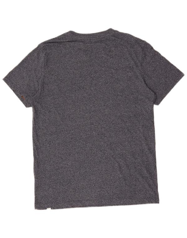 T-shirt da uomo Jack & Jones Top grande in cotone screziato blu navy