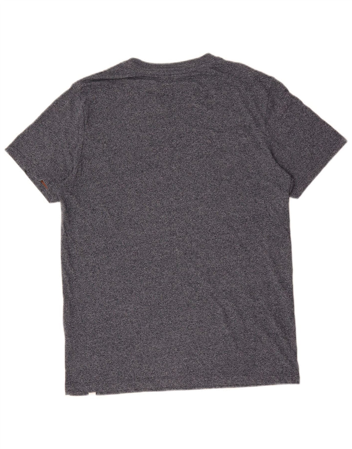 T-shirt da uomo Jack & Jones Top grande in cotone screziato blu navy