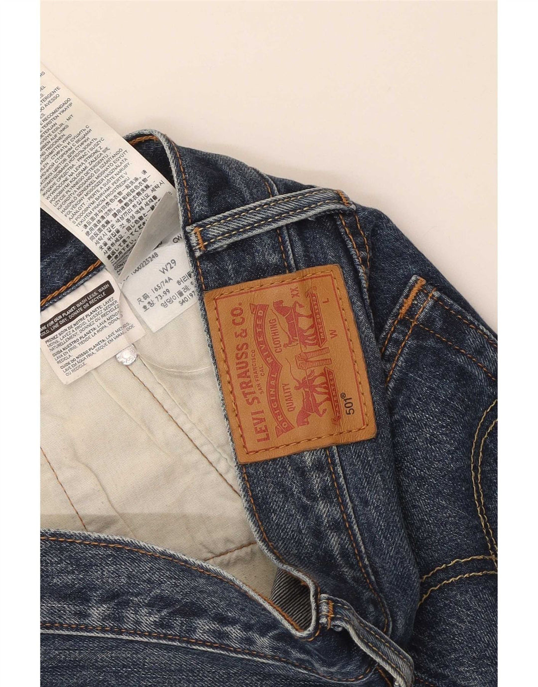 Pantaloni caldi denim da donna Levi's W29 cotone blu medio