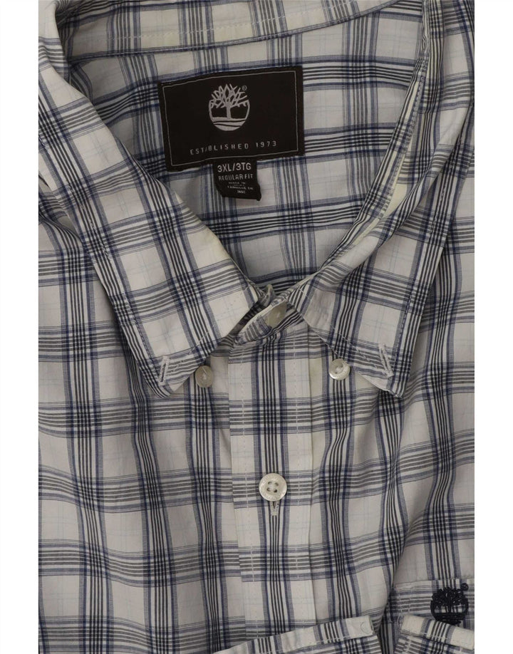Camicia Timberland da uomo a maniche corte vestibilità regolare 3XL a quadri blu
