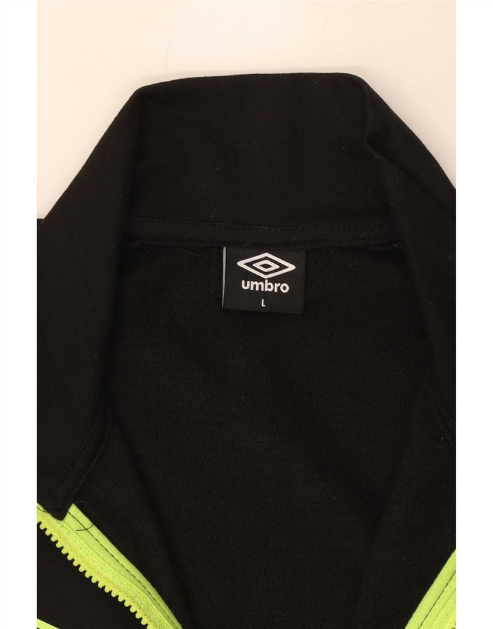 Giacca da ginnastica da uomo Umbro grande in poliestere nero