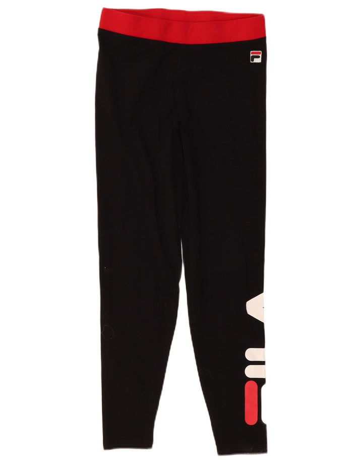 Leggings grafici da donna Fila UK 8 piccoli cotone nero