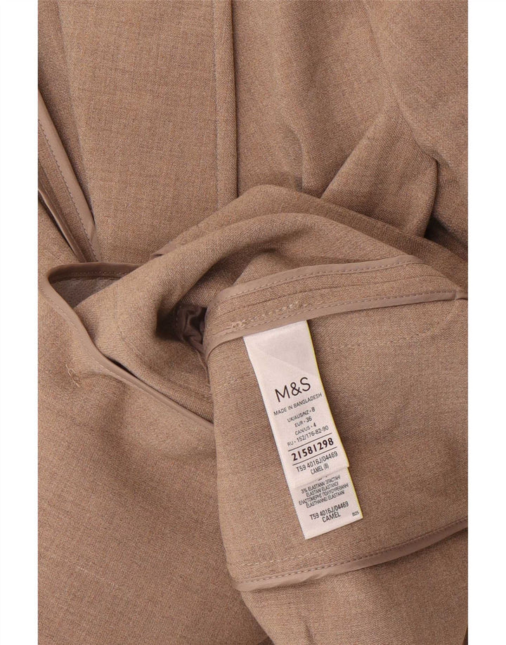 Giacca blazer doppiopetto da donna Marks & Spencer UK 8 piccola Beige