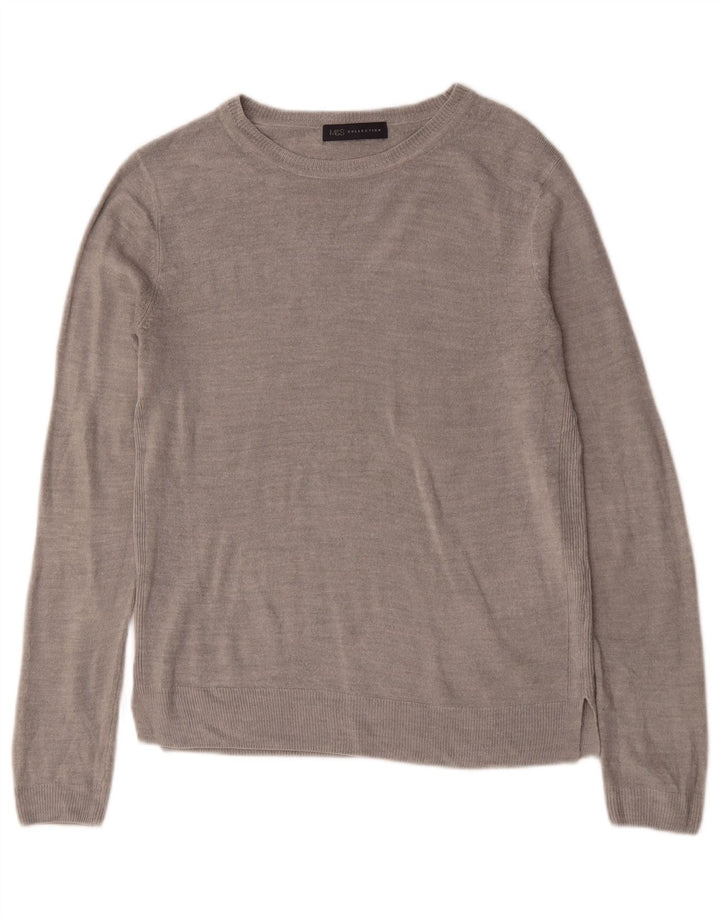 Maglione maglione con scollo a barca da donna Marks & Spencer UK 12 Grigio medio