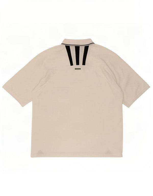 Polo Adidas da uomo UK 44/46 grande poliestere bianco