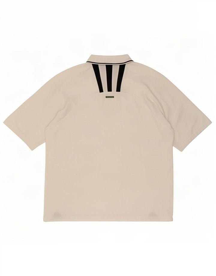 Polo Adidas da uomo UK 44/46 grande poliestere bianco
